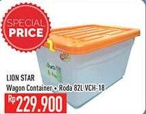 Promo Harga LION STAR Wagon Container + Roda VCH-18 82000 ml - Hypermart