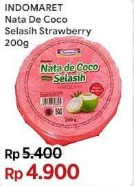 Promo Harga Indomaret Nata De Coco Selasih Strawberry 200 gr - Indomaret