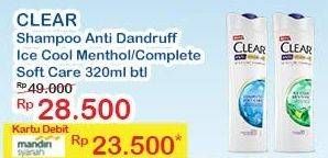 Promo Harga CLEAR Shampoo Ice Cool Menthol 320 ml - Indomaret