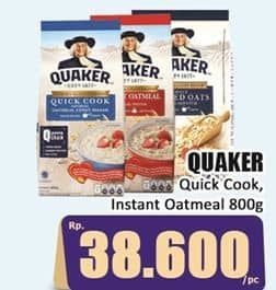 Promo Harga Quaker Oatmeal Quick Cooking, Instant 800 gr - Hari Hari