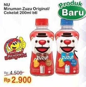 Promo Harga NU Zuzu Original, Coklat 200 ml - Indomaret