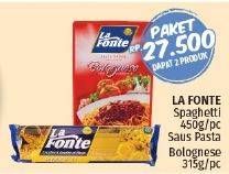 Promo Harga Spaghetti 450g + Saus Pasta Bolognese 315g  - LotteMart