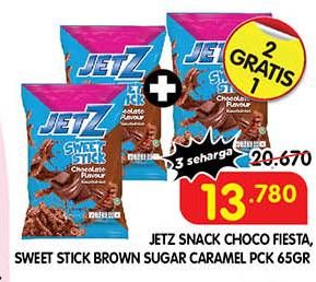Promo Harga Jetz Stick Snack Chocofiesta 65 gr - Superindo