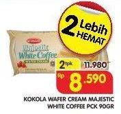 Promo Harga KOKOLA Majestik Wafer Cream White Coffee per 2 pouch 90 gr - Superindo