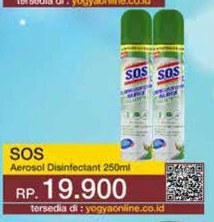Promo Harga SOS Disinfectant Spray Eucalyptus 250 ml - Yogya