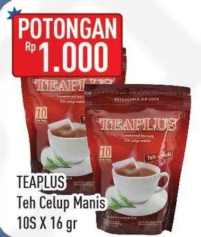 Promo Harga Tea Plus Teh Celup Manis 10 pcs - Hypermart