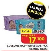 Promo Harga CUSSONS BABY Wipes All Variants 50 pcs - Superindo