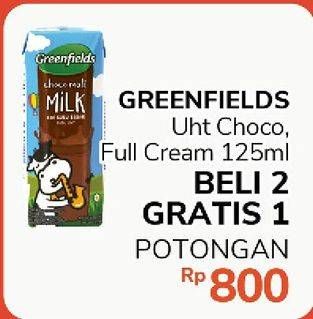 Promo Harga GREENFIELDS UHT Choco Malt, Full Cream 125 ml - Alfamidi