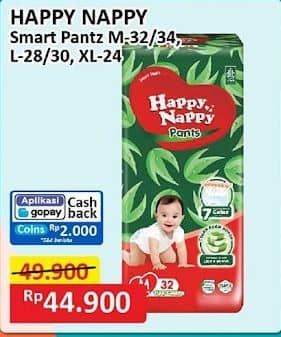 Promo Harga Happy Nappy Smart Pantz Diaper M32, M34, L28, L30, XL24 24 pcs - Alfamart