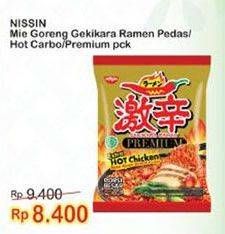Promo Harga NISSIN Gekikara Ramen Goreng Pedas, Carbonara Pedas, Premium Ayam Pedas  - Indomaret