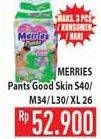 Promo Harga Merries Pants Good Skin M34, L30, XL26  - Hypermart