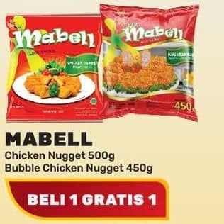 Promo Harga Mabell Nugget Ayam, Bubble 450 gr - Yogya