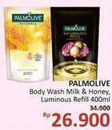 Promo Harga Palmolive Body Wash Milk & Honey/ Luminous  - Alfamidi