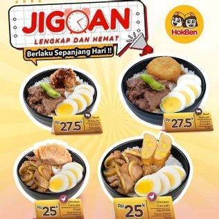 Promo Harga Hokben Rice Bowl Jigoan  - HokBen