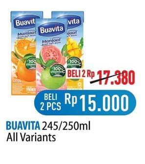 Promo Harga Buavita Fresh Juice All Variants 245 ml - Hypermart