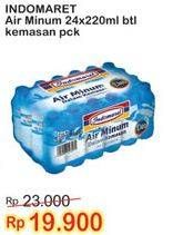 Promo Harga INDOMARET Air Mineral per 24 botol 220 ml - Indomaret