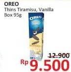 Promo Harga OREO Thins Tiramisu, Vanilla 95 gr - Alfamidi