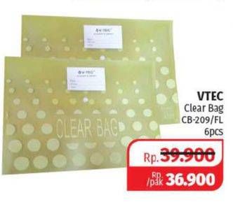 Promo Harga VTEC Clear Bag CB-209 per 6 pcs - Lotte Grosir