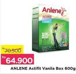 Promo Harga ANLENE Actifit Susu High Calcium Vanila 600 gr - Alfamart