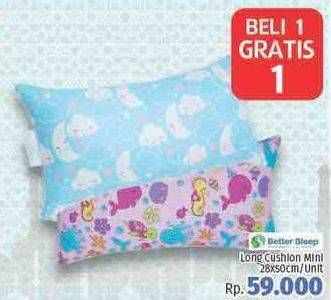 Promo Harga BETTER SLEEP Long Cushion Mini  - LotteMart