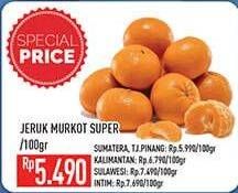 Promo Harga Jeruk Murcot Super per 100 gr - Hypermart