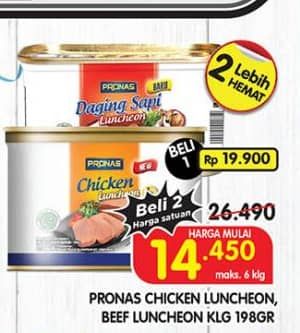 Promo Harga Pronas Chiken/Beef Luncheon  - Superindo