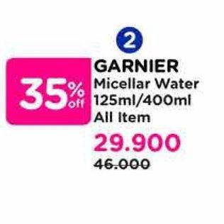 Promo Harga Garnier Micellar Water All Variants 125 ml - Watsons