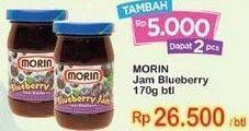 Promo Harga MORIN Jam Blueberry 170 gr - Indomaret