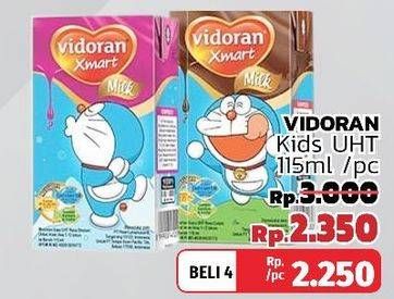 Promo Harga VIDORAN Kids Milk UHT 115 ml - LotteMart