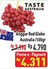 Promo Harga Anggur Red Globe Australia per 100 gr - Hypermart