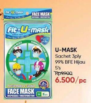 Promo Harga FIT-U-MASK Masker 5 pcs - Guardian