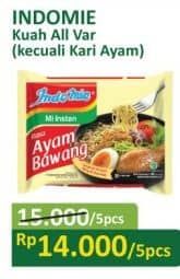 Promo Harga Indomie Mi Kuah Kecuali Kari Ayam 72 gr - Alfamart