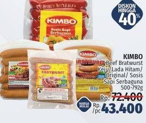 KIMBO Bratwurst Keju/ Lada HItam/Original/ Sosis Sapi Serbaguna 500-792 g