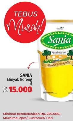 Promo Harga Sania Minyak Goreng 1000 ml - LotteMart