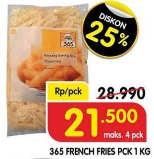 Promo Harga 365 French Fries 1000 gr - Superindo