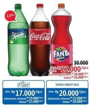 Promo Harga COCA COLA Minuman Soda per 2 pet 1500 ml - Alfamidi