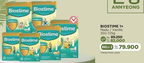 Promo Harga Biostime 1+ Susu Pertumbuhan Anak  Madu, Vanilla 350 gr - LotteMart