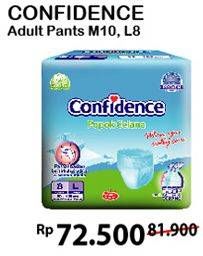 Promo Harga Confidence Adult Diapers Pants M10, L8 8 pcs - Alfamart