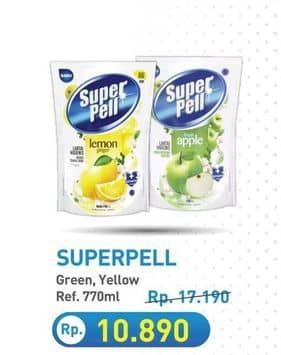 Promo Harga Super Pell Pembersih Lantai Fresh Apple, Anti Bac Citrus, Lemon Ginger 770 ml - Hypermart