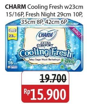 Promo Harga Charm Extra Comfort Cooling Fresh Wing 29cm, Wing 35cm, Wing 42cm, Wing 23cm 6 pcs - Alfamidi