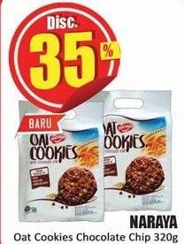 Promo Harga Naraya Oat Cookies With Chocolate Chip 320 gr - Hari Hari