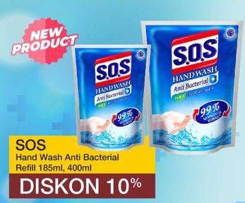 Promo Harga SOS Hand Soap Anti Bacterial 185 ml - Yogya