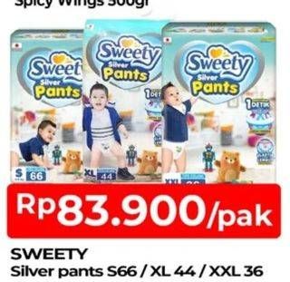 Promo Harga Sweety Silver Pants XL44, S66, XXL36 36 pcs - TIP TOP