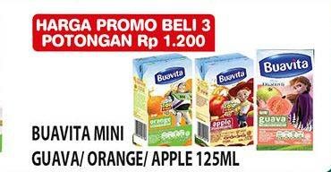 Promo Harga Buavita Fresh Juice Orange, Apple, Guava 125 ml - Hypermart
