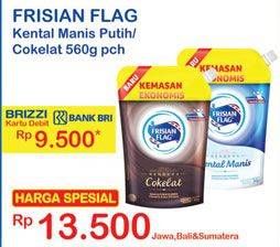 Promo Harga FRISIAN FLAG Susu Kental Manis Putih, Cokelat 560 gr - Indomaret