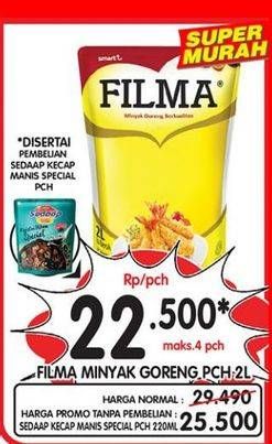 Promo Harga FILMA Minyak Goreng 2000 ml - Superindo