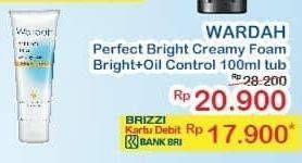 Promo Harga WARDAH Perfect Bright Creamy Foam Brightening Oil Control 100 ml - Indomaret