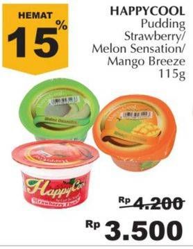 Promo Harga HAPPYCOOL Pudding Strawberry, Melon, Mangga 115 gr - Giant