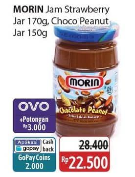 Promo Harga Morin Jam Strawberry, Choco Peanut 150 gr - Alfamidi