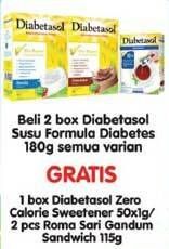 Promo Harga DIABETASOL Special Nutrition for Diabetic All Variants per 2 box 180 gr - Indomaret